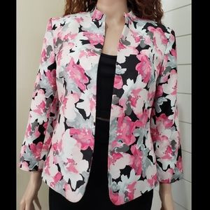 Kasper Structured Floral Woman's Jacket - Size 8